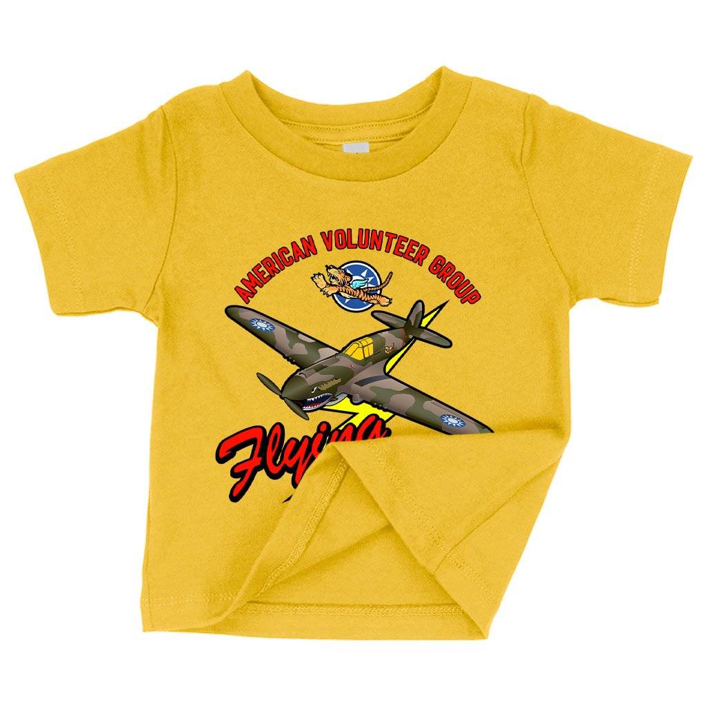 81076-6dacc9.jpeg Baby Flying Tigers T-Shirt - Flying Tiger Clothing Baby Clothing Kids & Baby Color : Yellow|White|Pink