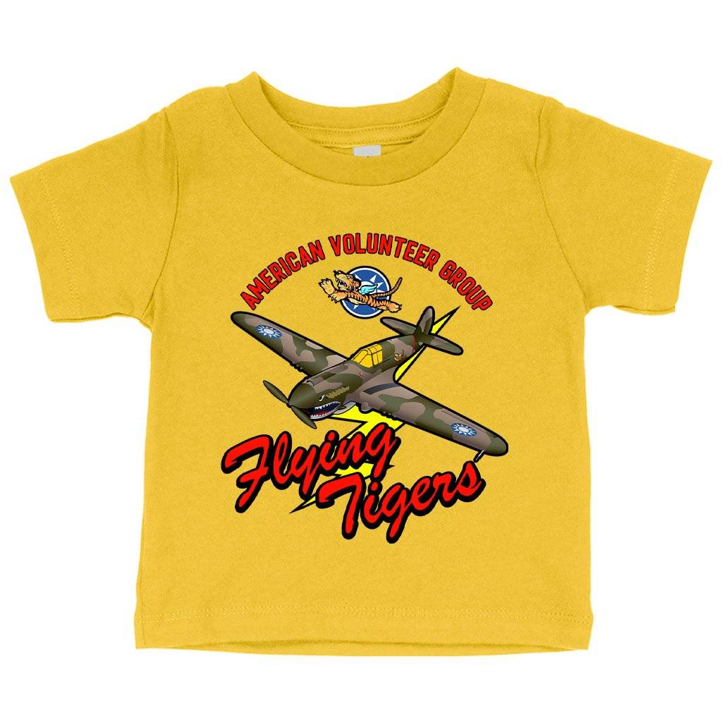 81076-f226cb.jpeg Baby Flying Tigers T-Shirt - Flying Tiger Clothing Baby Clothing Kids & Baby Color : Yellow|White|Pink