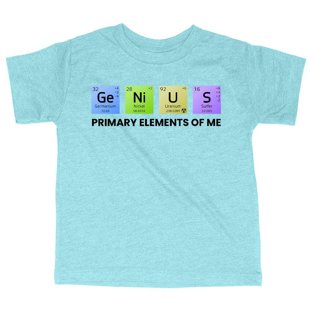 81101-4a7920.jpeg Triblend Toddler Primary Elements of Me T-Shirt - Genius T-Shirt - Chemical Elements T-Shirt Kids & Baby Toddler Clothing Color : Ice Blue Triblend|Olive Triblend|Peach Triblend