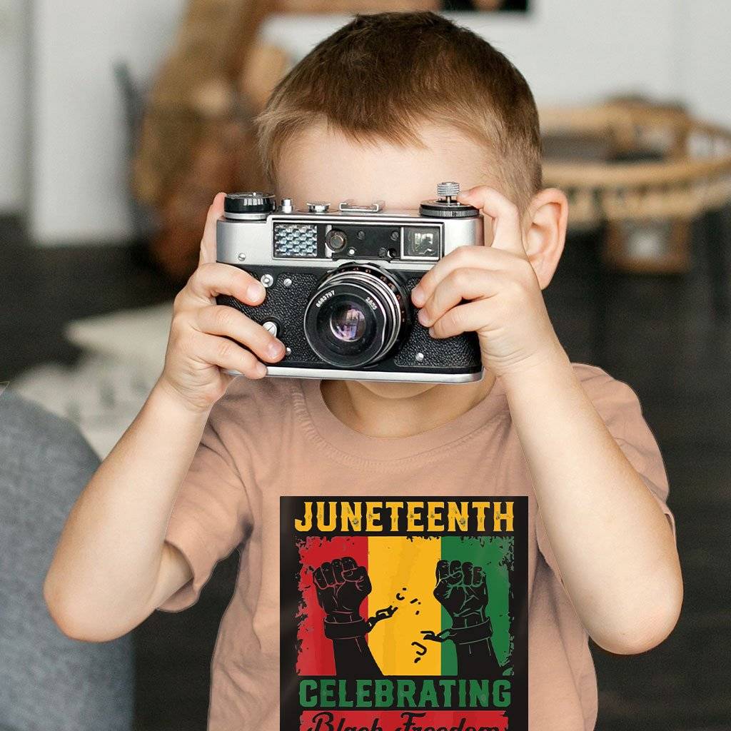 81102-c99bcb.jpeg Triblend Toddler Juneteenth Celebrating T-Shirt - Juneteenth Birthday T-Shirt Kids & Baby Toddler Clothing Color : Ice Blue Triblend|Olive Triblend|Peach Triblend