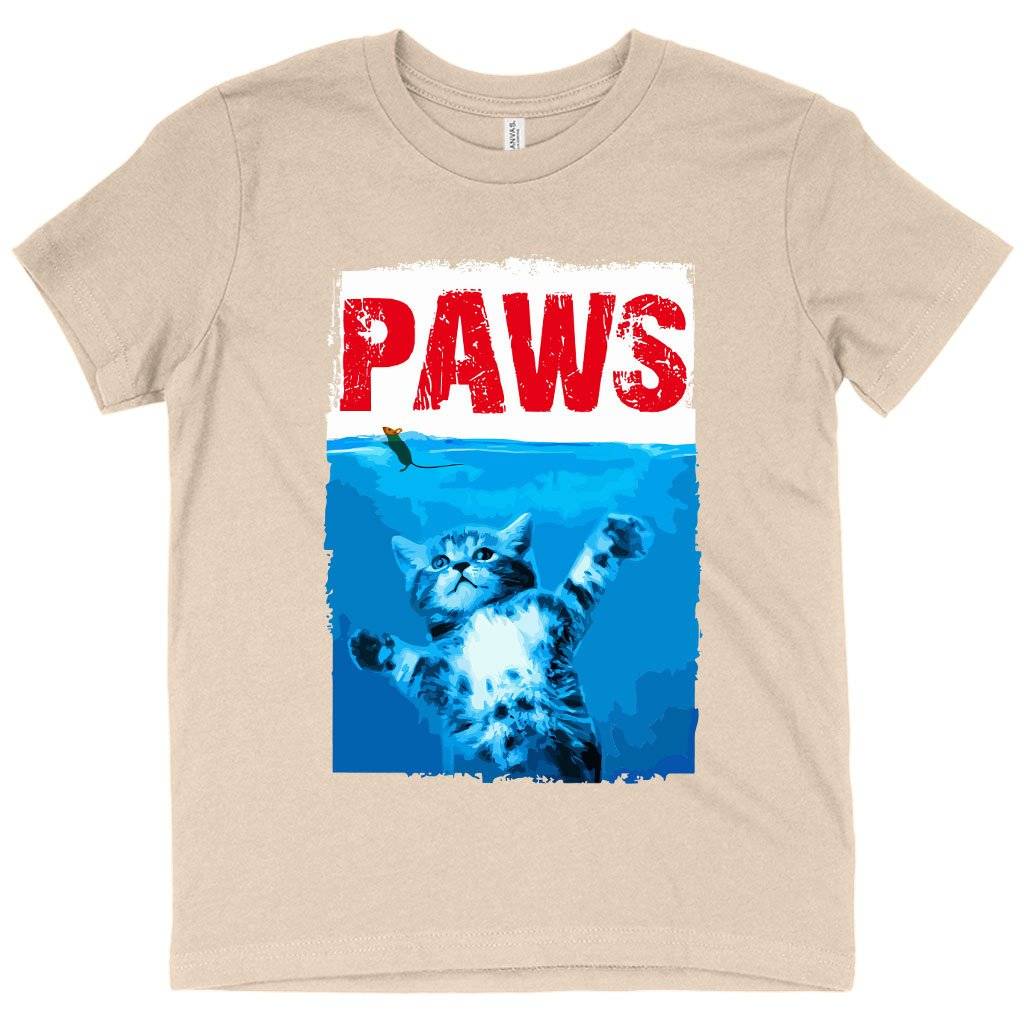81208-b025ae.jpeg Kids' Paws Funny T-Shirt - Cat T-Shirt Kids & Baby Kids' Clothing Color : Black|Mustard|Natural
