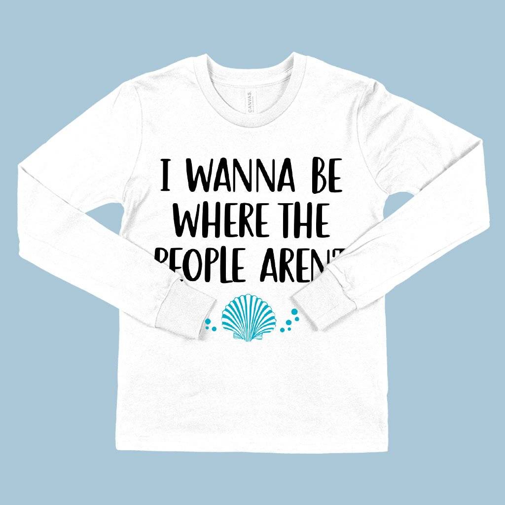 81209-ca2d4a.jpeg Kids' I Wanna Be Where the People Aren't Long Sleeve Humorous T-Shirt - Funny Kids' T-Shirt Kids & Baby Kids' Clothing Color : White|Black|Dark Gray Heather