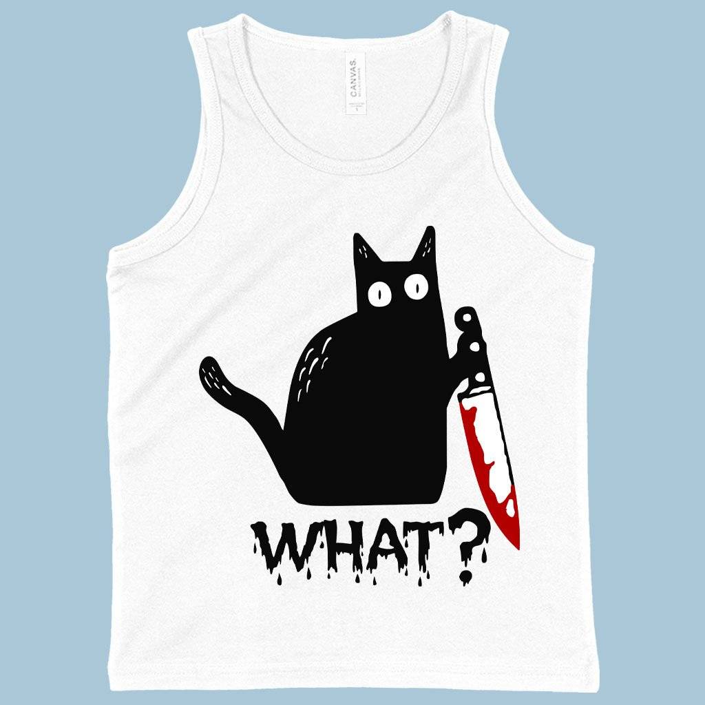 81212-683fbd.jpeg Kids' What Funny Cat Tank - Awesome Cat Tank Kids & Baby Kids' Clothing Color : White|Neon Pink|Neon Blue