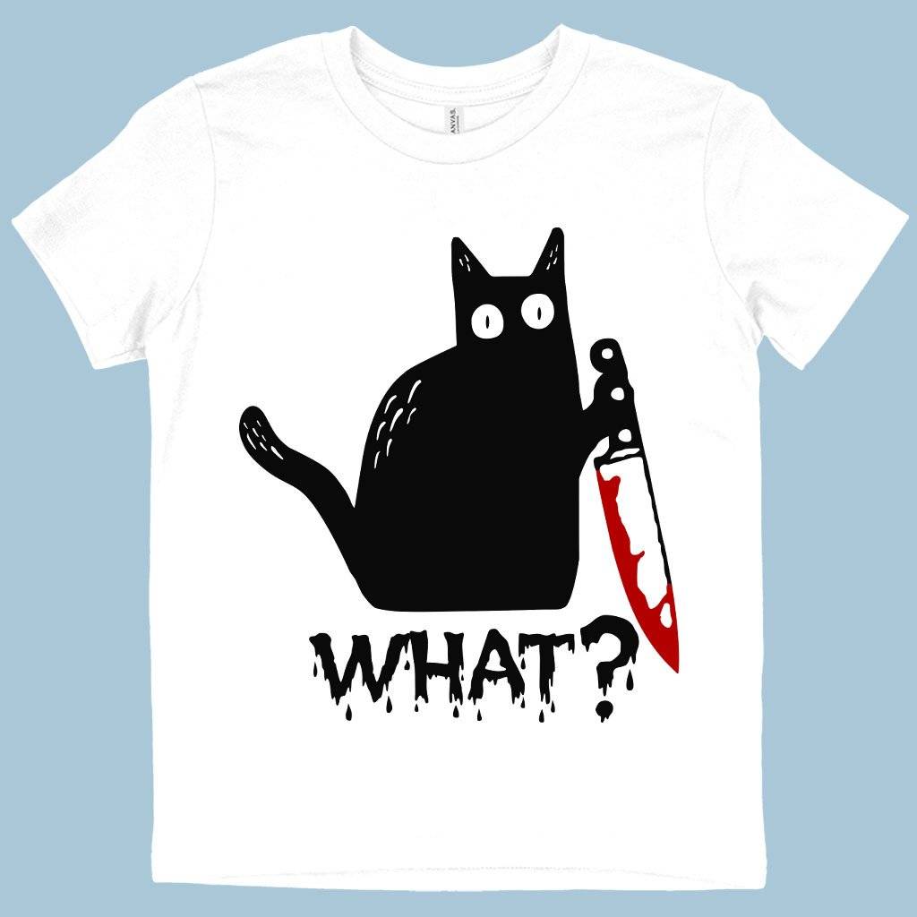 81213-ffbe8b.jpeg Kids' What Funny Cat T-Shirt - Youth Cat T-Shirt Kids & Baby Kids' Clothing Color : White|Columbia Blue|Natural