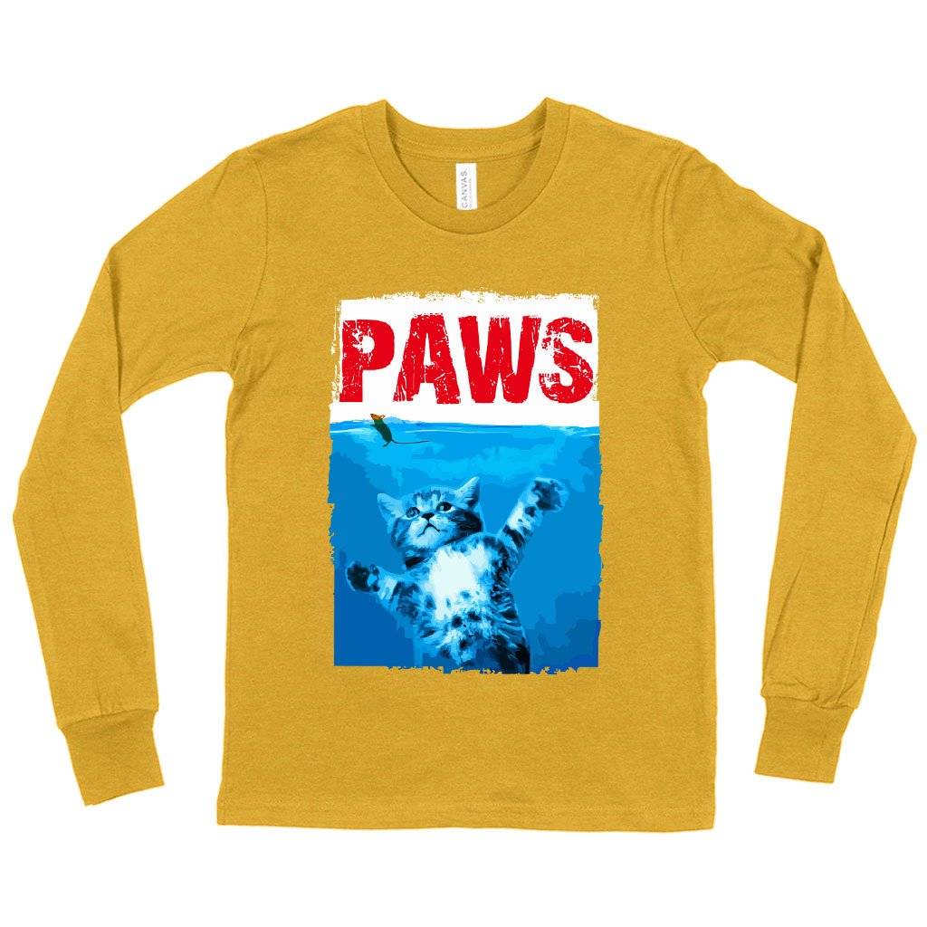 81218-837761.jpeg Kids' Paws Long Sleeve Funny T-Shirt - Popular T-Shirt Kids & Baby Kids' Clothing Color : True Royal Blue|Black|Heather Yellow Gold