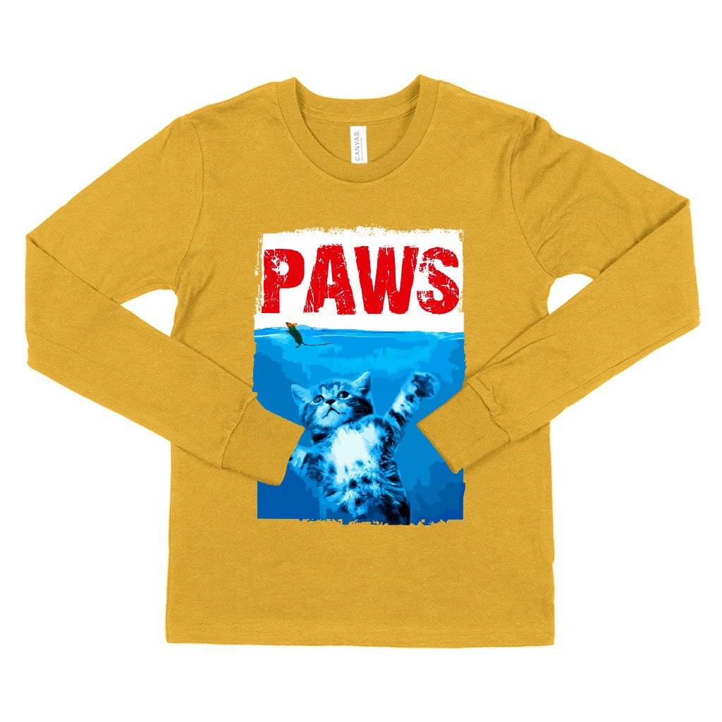81218-ee1c5d.jpeg Kids' Paws Long Sleeve Funny T-Shirt - Popular T-Shirt Kids & Baby Kids' Clothing Color : True Royal Blue|Black|Heather Yellow Gold