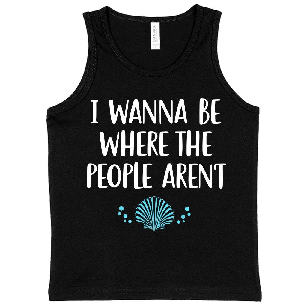 81222-4a00f7.jpeg Kids' I Wanna Be Where the People Aren't Humorous Tank - Cool Tank Sayings Kids & Baby Kids' Clothing Color : Neon Pink|Black|White
