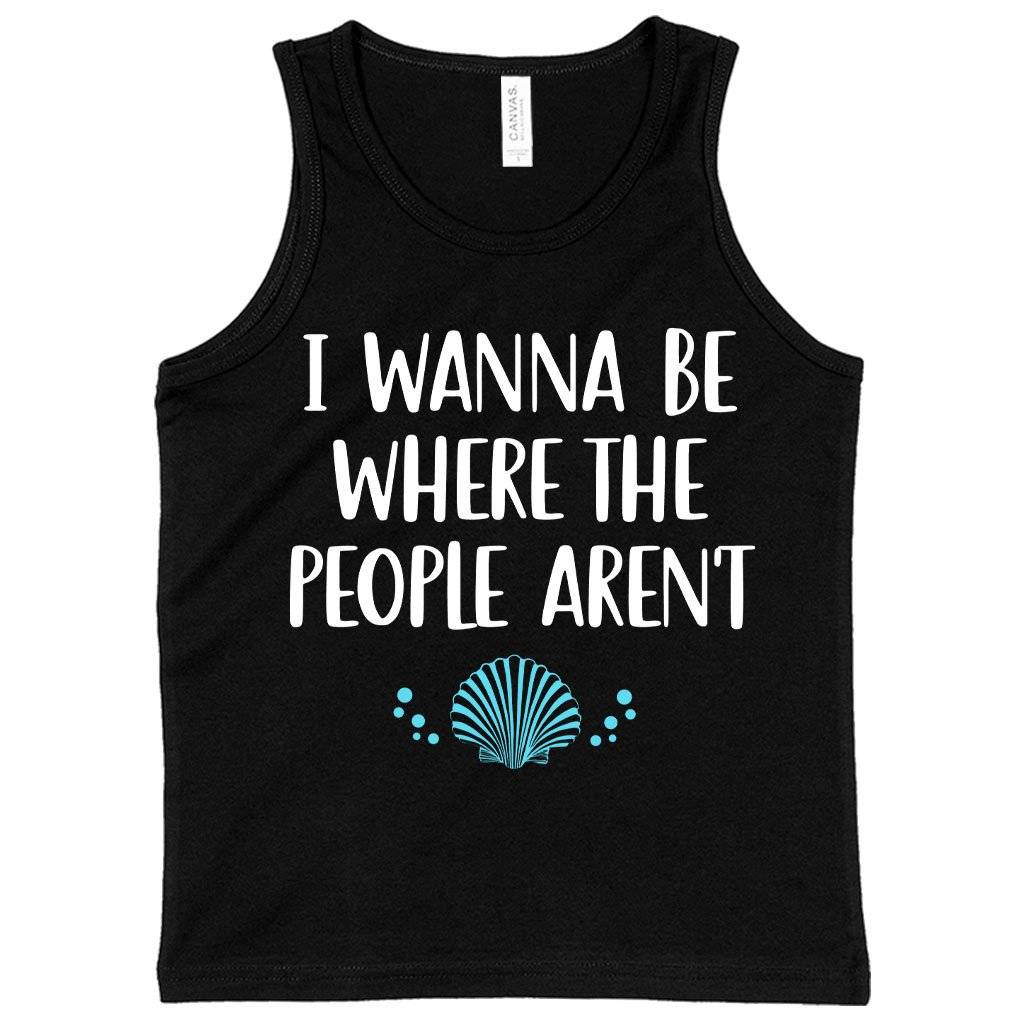 81222-d323df.jpeg Kids' I Wanna Be Where the People Aren't Humorous Tank - Cool Tank Sayings Kids & Baby Kids' Clothing Color : Neon Pink|Black|White