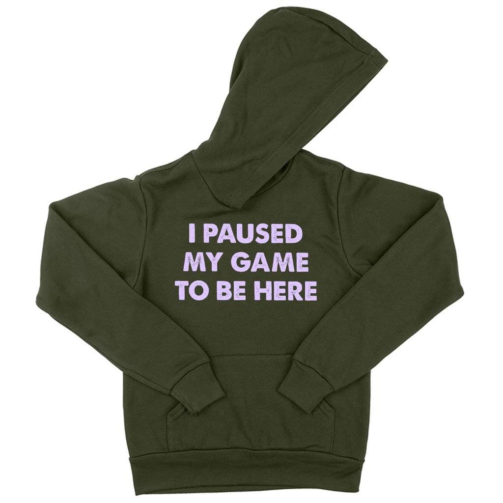 81224-196f97.jpeg Kids' Sponge Fleece I Paused My Game Best Funny Hoodie - Boys' Funny Hoodie Kids & Baby Kids' Clothing Color : Athletic Heather|Dark Gray Heather|Military Green