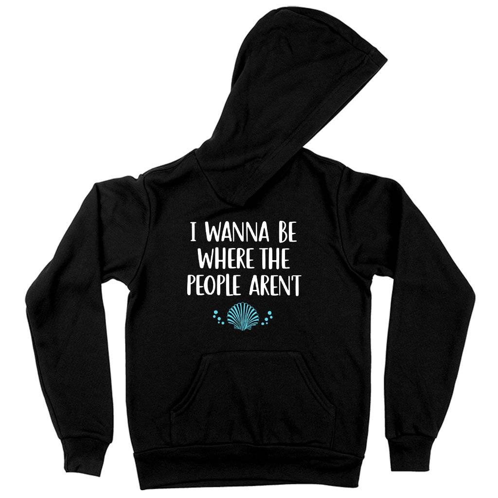 81226-d9e517.jpeg Kids' Sponge Fleece I Wanna Be Where the People Aren't Humorous Hoodie - Awesome Hoodie Kids & Baby Kids' Clothing Color : Military Green|Dark Gray Heather|Black