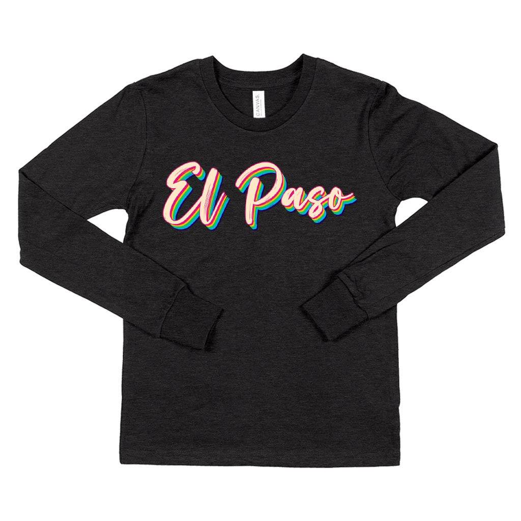 81499-dd68aa.jpeg Kids' El Paso Long Sleeve T-Shirt - Vintage T-Shirt Kids & Baby Kids' Clothing Color : Dark Gray Heather|Heather Yellow Gold|True Royal Blue