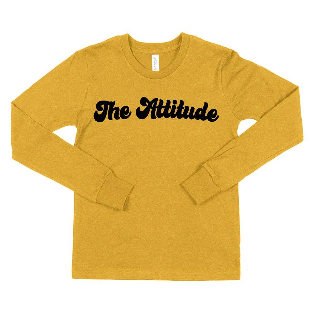 81830-1d20e8.jpeg Kids' The Attitude Long Sleeve T-Shirt - Attitude Clothing Kids & Baby Kids' Clothing Color : Heather Yellow Gold|Black|True Royal Blue