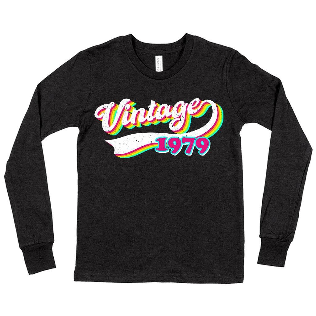 81831-49df32.jpeg Kids' Vintage 1979 Long Sleeve T-Shirt Kids & Baby Kids' Clothing Color : True Royal Blue|Heather Yellow Gold|Dark Gray Heather