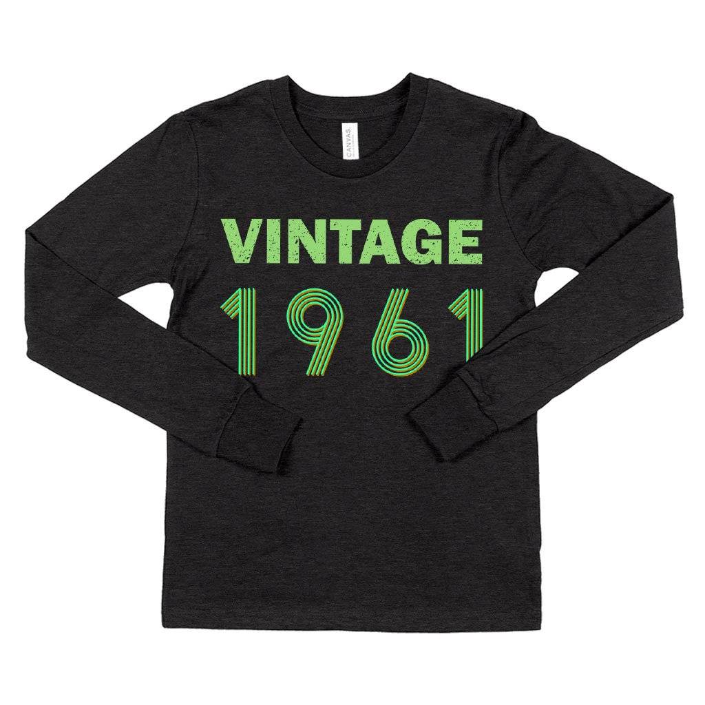 81833-c287ec.jpeg Kids' Vintage 1961 Long Sleeve T-Shirt Kids & Baby Kids' Clothing Color : White|Dark Gray Heather|Heather Yellow Gold