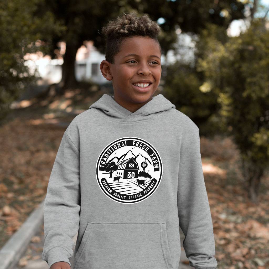 82073-da3f3c.jpeg Kids' Sponge Fleece Traditional Fresh Farm Hoodie - Farm Designs Hoodie - Farm Themed Hoodie Kids & Baby Kids' Clothing Color : Athletic Heather|Military Green|Black