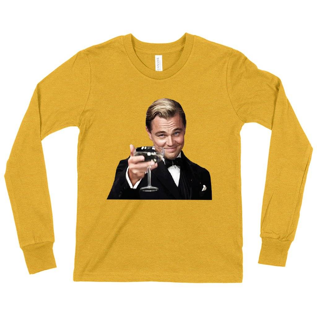 82077-3b5f58.jpeg Kids' The Great Gatsby Long Sleeve T-Shirt - Leonardo DiCaprio T-Shirt Kids & Baby Kids' Clothing Color : Heather Yellow Gold|White|Gray Triblend