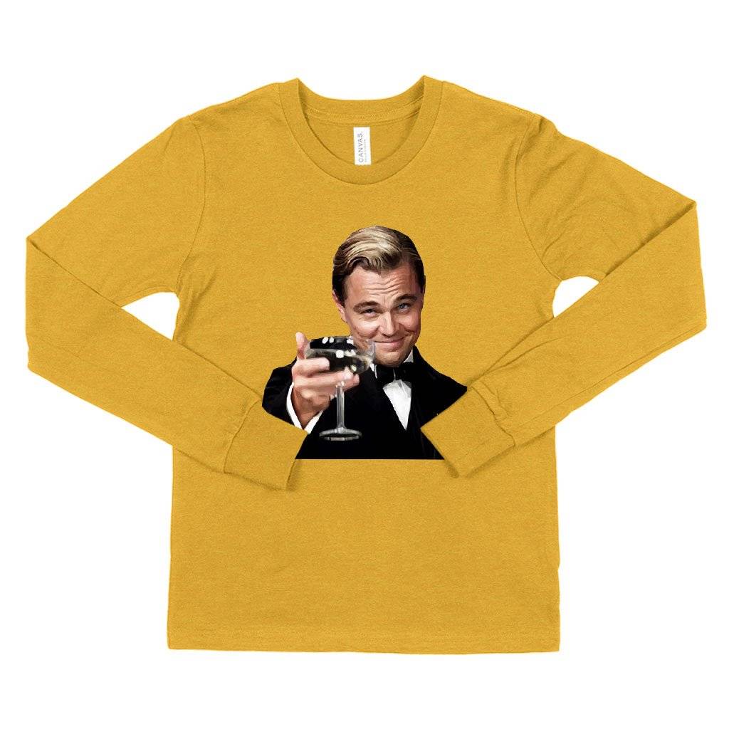 82077-e9bcd4.jpeg Kids' The Great Gatsby Long Sleeve T-Shirt - Leonardo DiCaprio T-Shirt Kids & Baby Kids' Clothing Color : Heather Yellow Gold|White|Gray Triblend