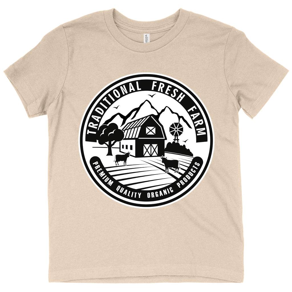 82079-04d6a8.jpeg Kids' Traditional Fresh Farm T-Shirt - Farm Designs T-Shirt - Farm Themed T-Shirt Kids & Baby Kids' Clothing Color : White|Natural|Black