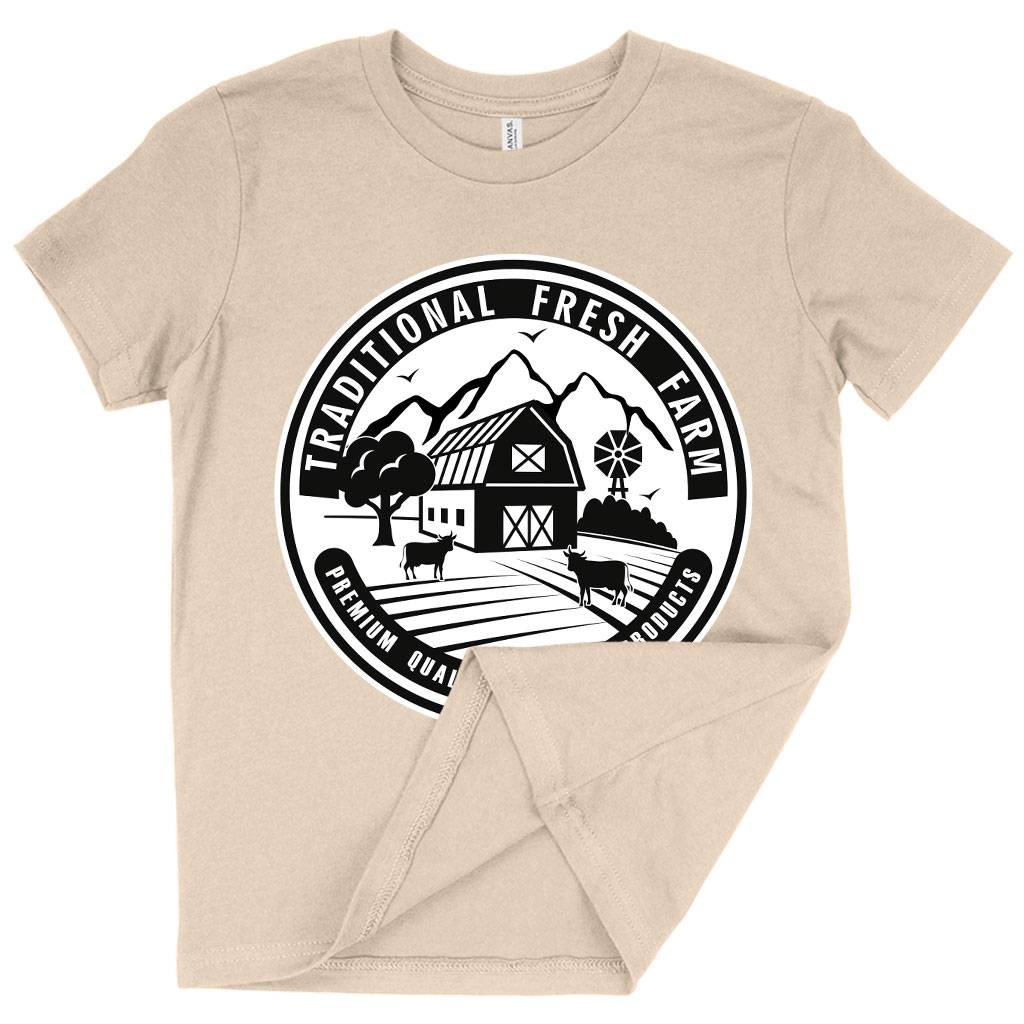 82079-205c7d.jpeg Kids' Traditional Fresh Farm T-Shirt - Farm Designs T-Shirt - Farm Themed T-Shirt Kids & Baby Kids' Clothing Color : White|Natural|Black