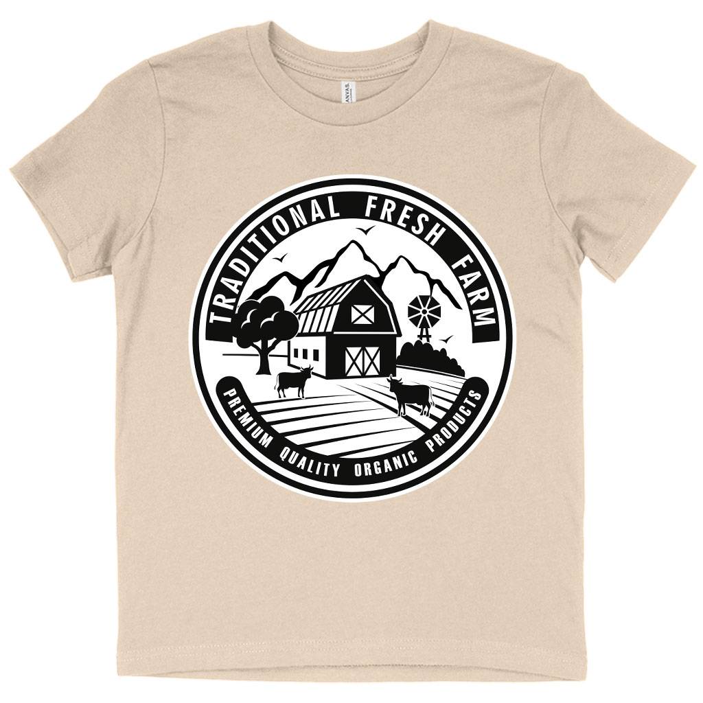 82079-804842.jpeg Kids' Traditional Fresh Farm T-Shirt - Farm Designs T-Shirt - Farm Themed T-Shirt Kids & Baby Kids' Clothing Color : White|Natural|Black