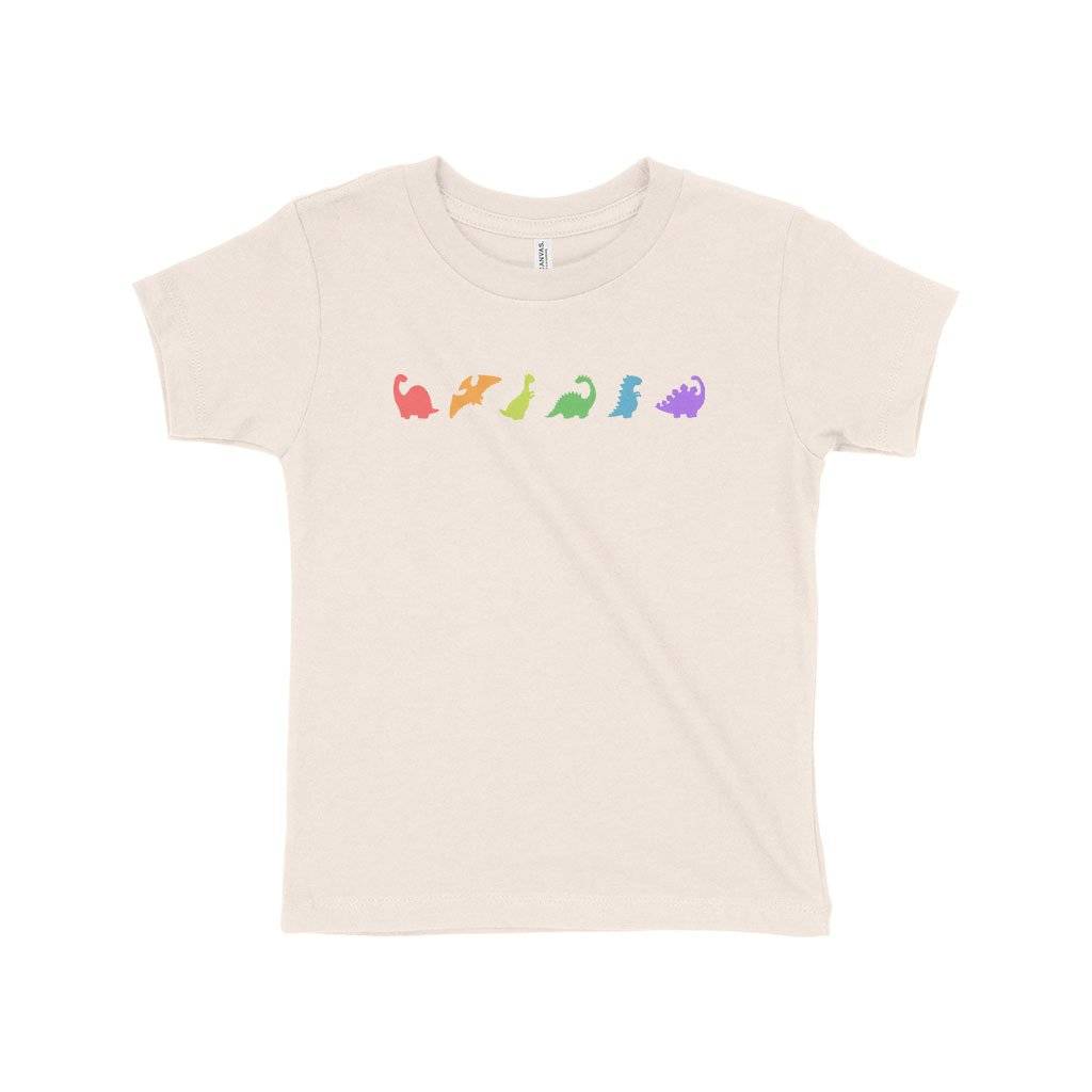82221-18b9ee.jpeg Rainbow Dinosaur Toddler T-Shirt Kids & Baby Toddler Clothing Color : Athletic Heather|Heather Dust|Kelly