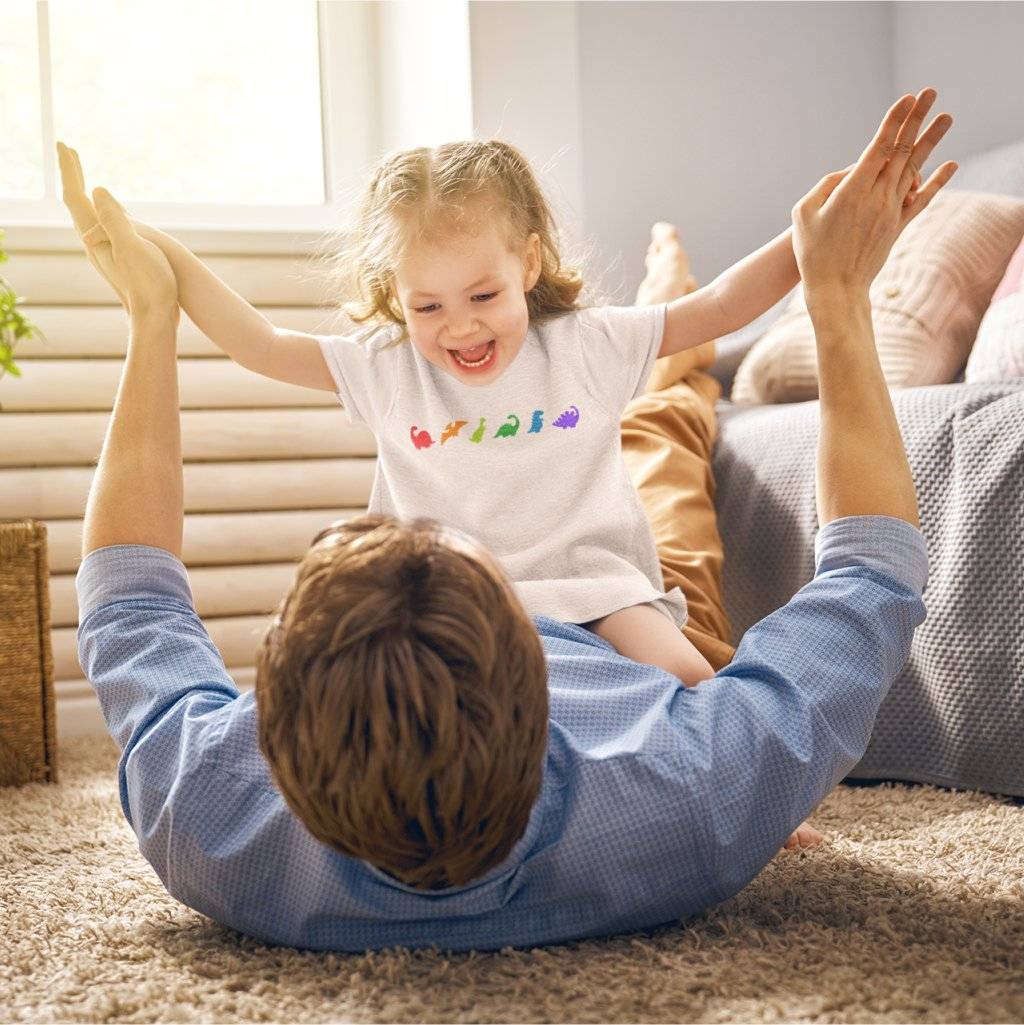 82221-5a099d.jpg Rainbow Dinosaur Toddler T-Shirt Kids & Baby Toddler Clothing Color : Athletic Heather|Heather Dust|Kelly