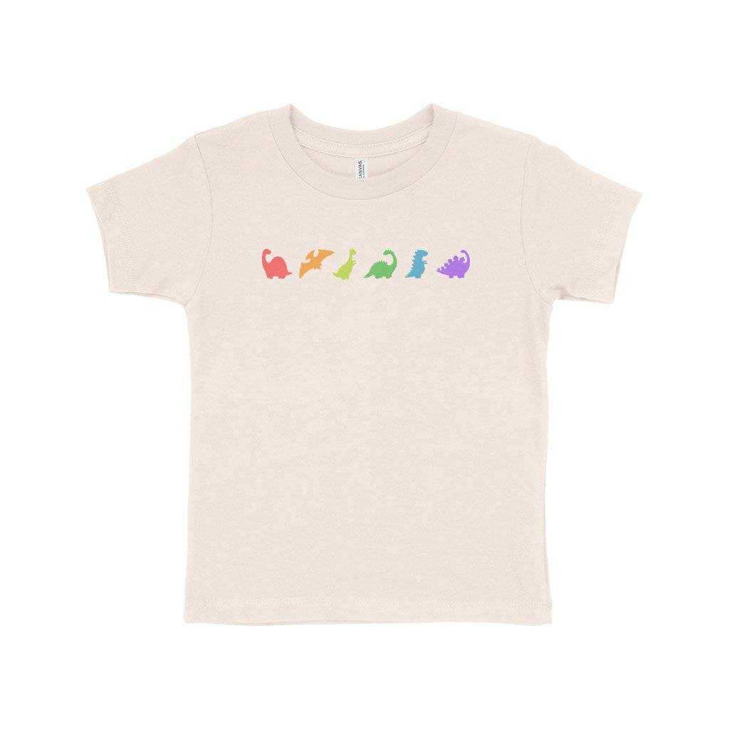 82221-950f65.jpeg Rainbow Dinosaur Toddler T-Shirt Kids & Baby Toddler Clothing Color : Athletic Heather|Heather Dust|Kelly