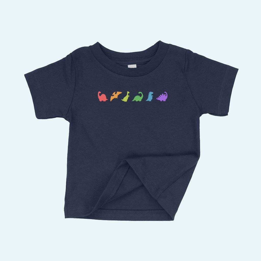 82441-1a131b.jpeg Rainbow Dinosaur Baby T-Shirt Baby Clothing Kids & Baby Color : White|Athletic Heather|Navy