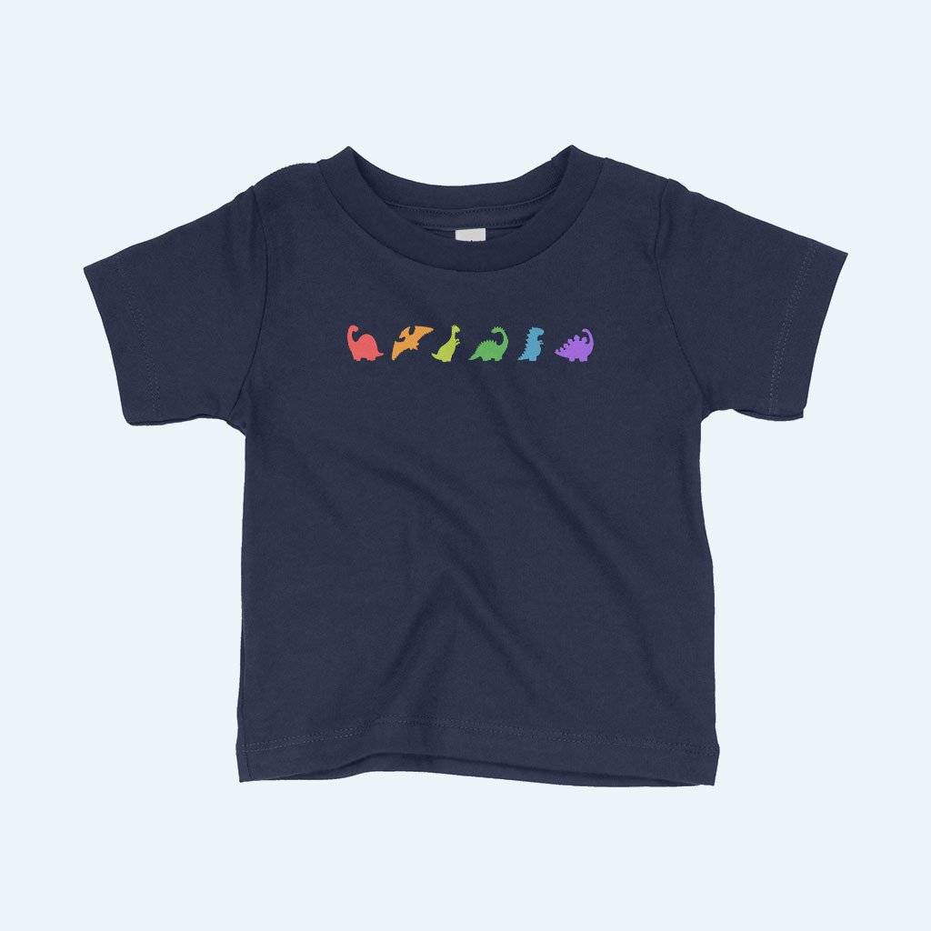 82441-d5ea6e.jpeg Rainbow Dinosaur Baby T-Shirt Baby Clothing Kids & Baby Color : White|Athletic Heather|Navy