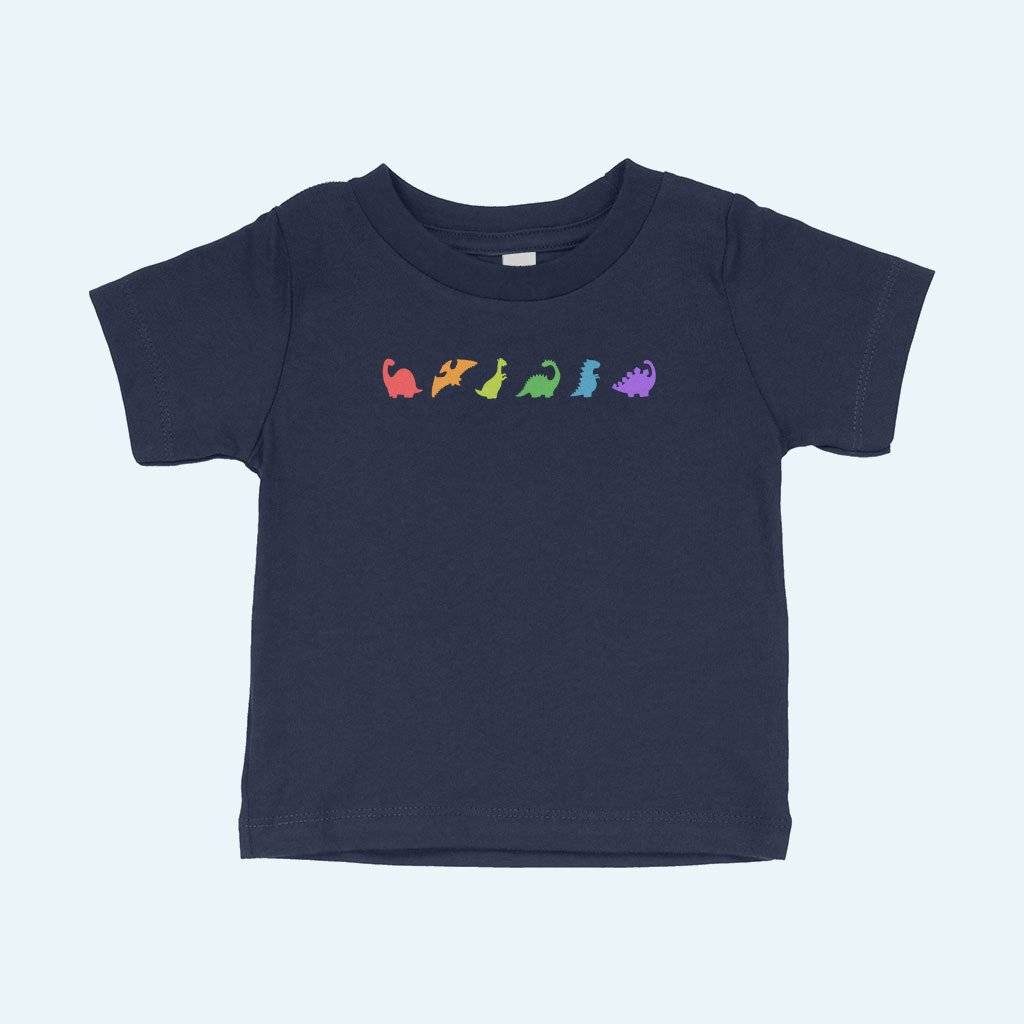 82441-edfe03.jpeg Rainbow Dinosaur Baby T-Shirt Baby Clothing Kids & Baby Color : White|Athletic Heather|Navy
