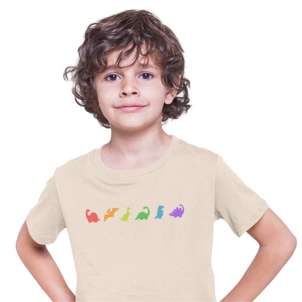 82528-037b55.jpg Rainbow Dinosaur Kids' T-Shirt Kids & Baby Kids' Clothing Color : White|Natural|Black