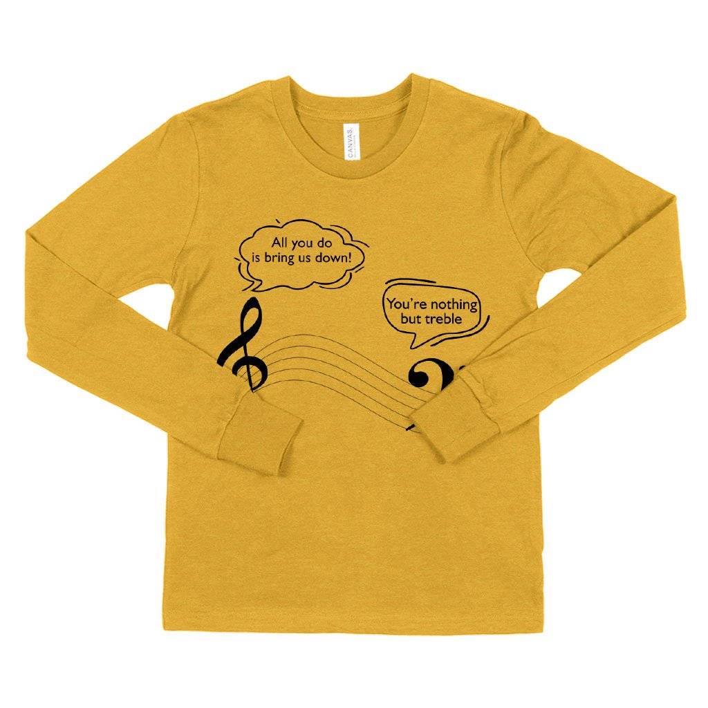 82543-0612df.jpeg Kids' All You Do Is Bring Us Down Long Sleeve T-Shirt - Funny Music T-Shirts - Musician T-Shirts Kids & Baby Kids' Clothing Color : Heather Yellow Gold|White|Black