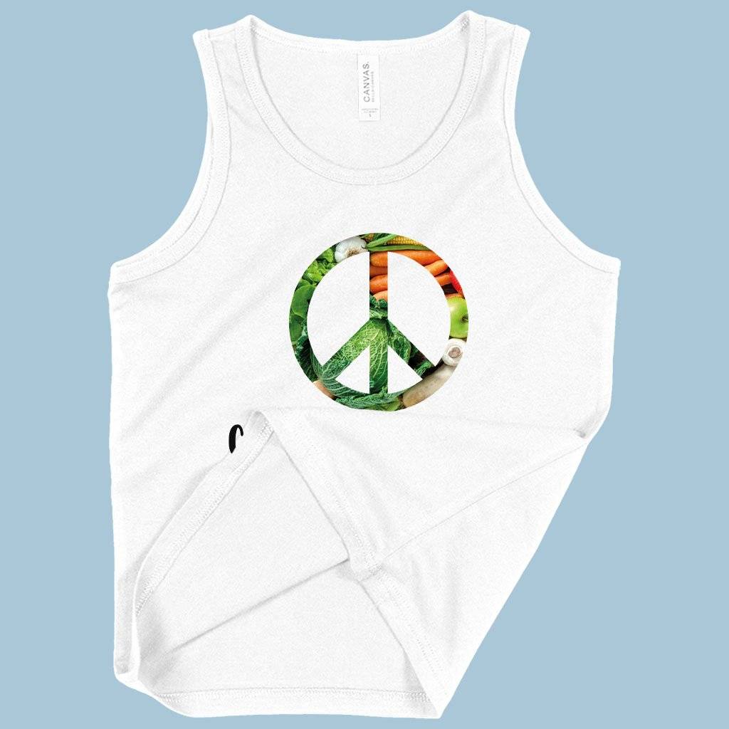 82554-45bae4.jpeg Kids' Give Peas a Chance Funny Vegan Tank - Vegan Print Tank - Vegetarian Funny Tanks Kids & Baby Kids' Clothing Color : White|Athletic Heather|Black