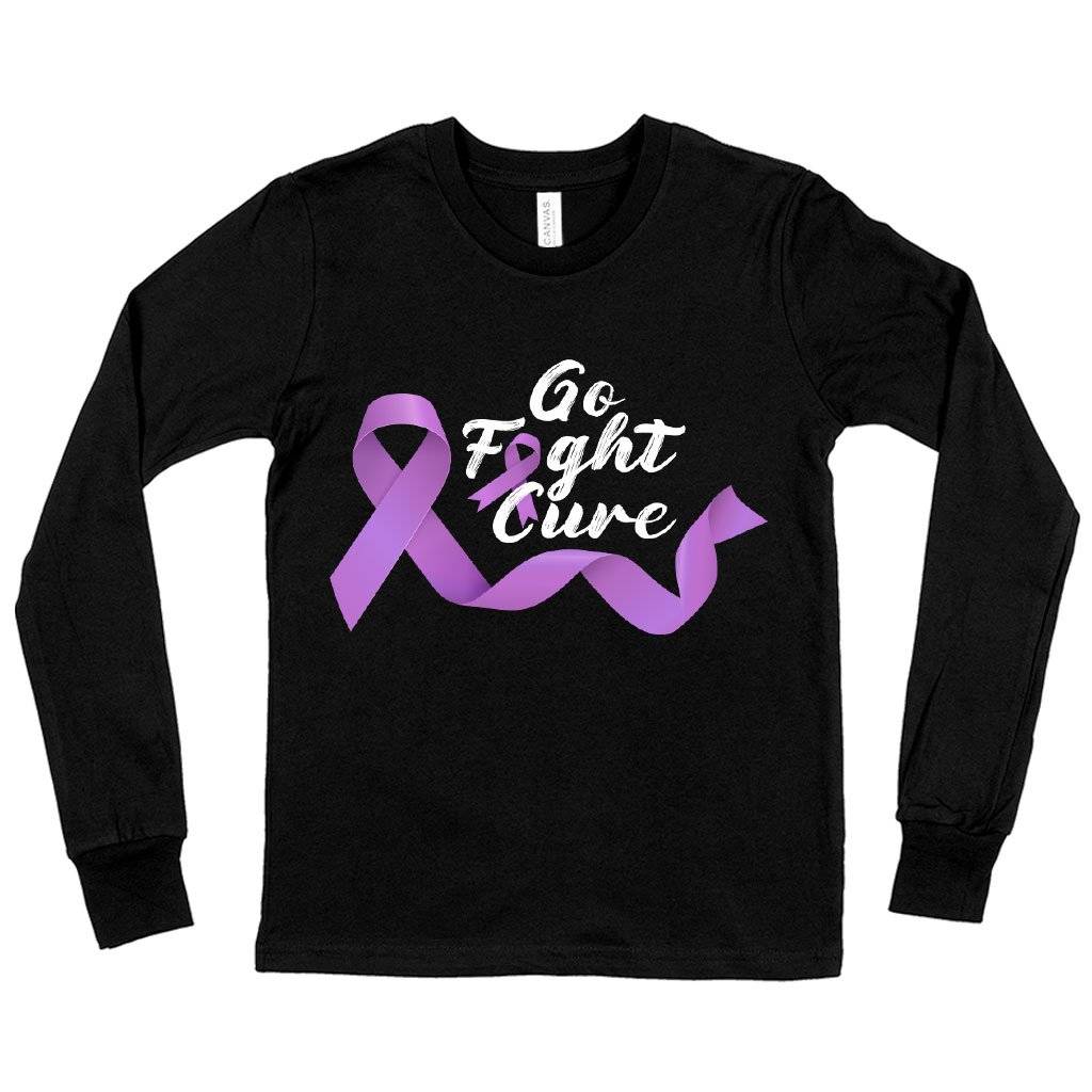82559-5ea343.jpeg Kids' Go Fight Cure Long Sleeve T-Shirt - Fight Cancer T-Shirts - Cancer Awareness T-Shirt Kids & Baby Kids' Clothing Color : True Royal Blue|Heather Yellow Gold|Black