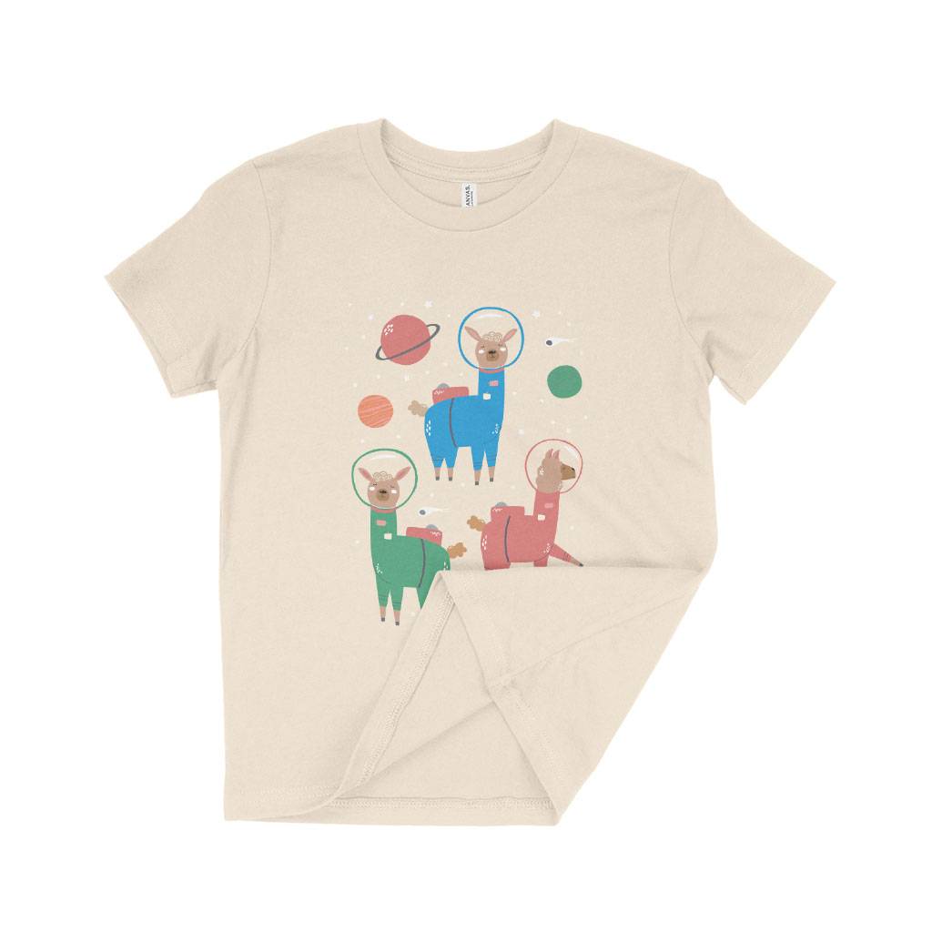 82722-d745bc.jpeg Astronaut Llamas Kids' Jersey T-Shirt Kids & Baby Kids' Clothing Color : White|Natural|Columbia Blue|Pink