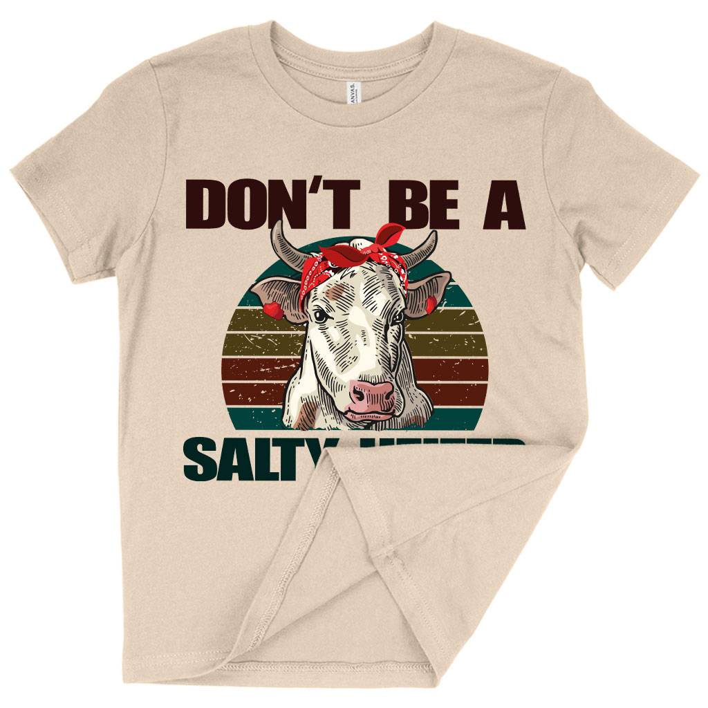 82832-86baec.jpeg Kids' Don’t Be a Salty Heifer T-Shirt - Cow T-Shirt Kids & Baby Kids' Clothing Color : White|Natural|Black