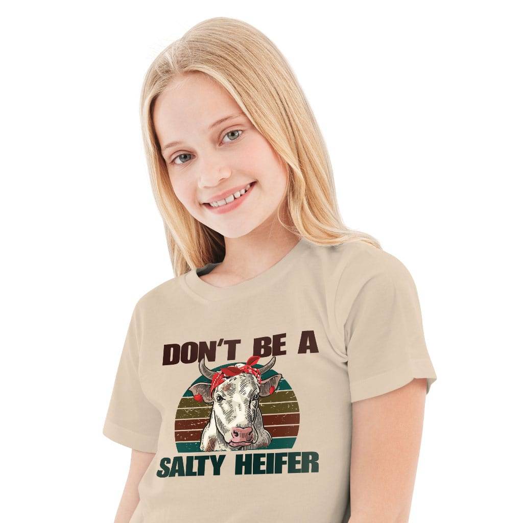 82832-d4c288.jpeg Kids' Don’t Be a Salty Heifer T-Shirt - Cow T-Shirt Kids & Baby Kids' Clothing Color : White|Natural|Black