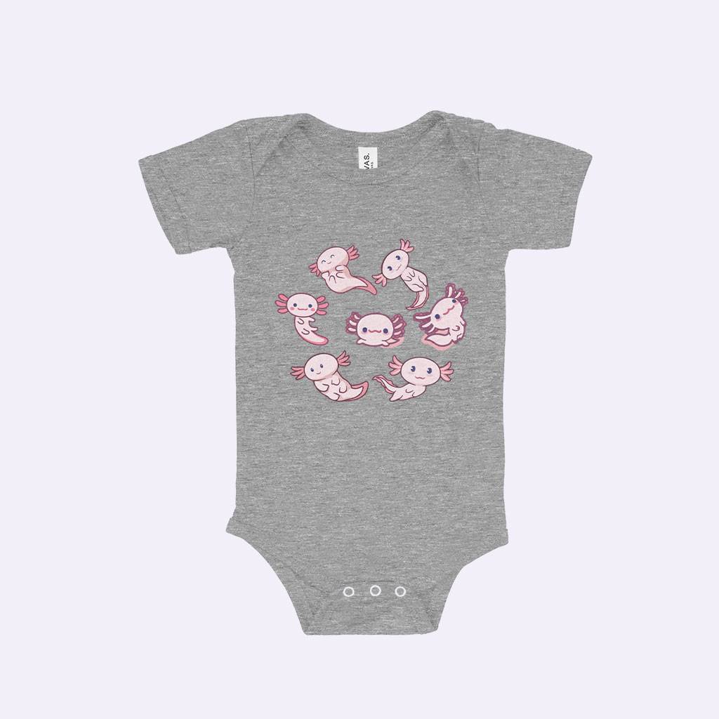 83039-444a46.jpeg Axolotls Baby Triblend One-Piece Baby Clothing Kids & Baby Color : Gray Triblend|Ice Blue Triblend|Mauve Triblend