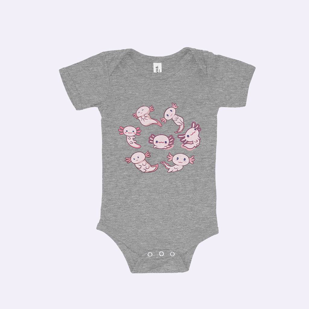 83039-97afae.jpeg Axolotls Baby Triblend One-Piece Baby Clothing Kids & Baby Color : Gray Triblend|Ice Blue Triblend|Mauve Triblend