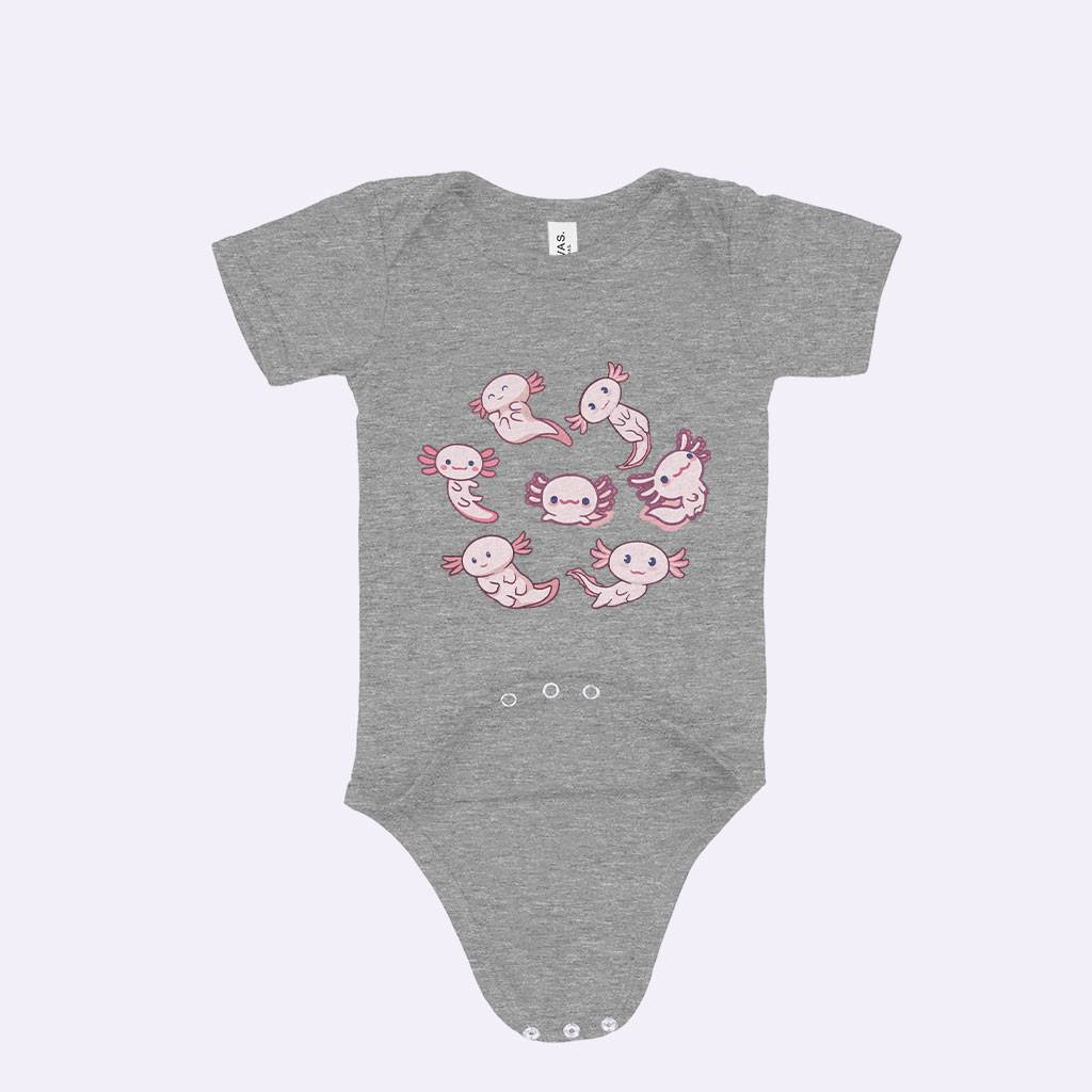 83039-d16a4d.jpeg Axolotls Baby Triblend One-Piece Baby Clothing Kids & Baby Color : Gray Triblend|Ice Blue Triblend|Mauve Triblend