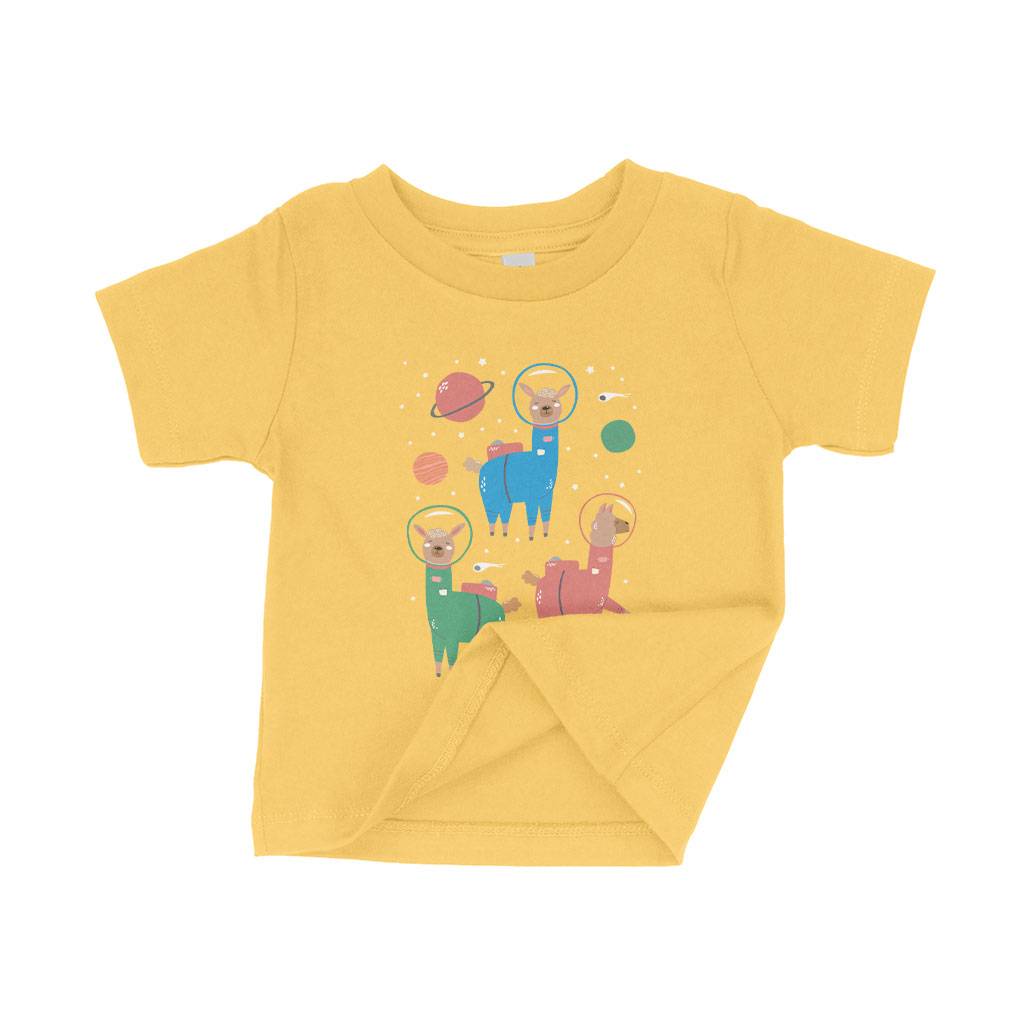 83041-16f361.jpeg Astronaut Llamas Baby Jersey T-Shirt Baby Clothing Kids & Baby Color : White|Athletic Heather|Heather Columbia Blue|Yellow