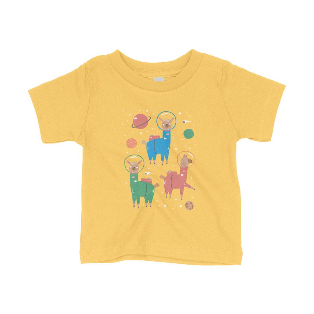 83041-316ace.jpeg Astronaut Llamas Baby Jersey T-Shirt Baby Clothing Kids & Baby Color : White|Athletic Heather|Heather Columbia Blue|Yellow