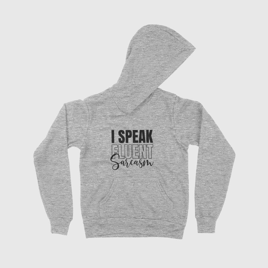 83164-76c0d8.jpeg I Speak Fluent Sarcasm Kids' Sponge Fleece Hoodie Kids & Baby Kids' Clothing Color : Athletic Heather|Dark Gray Heather|Black|Military Green|Mauve