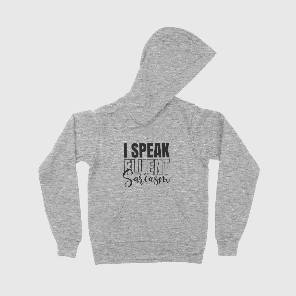 83164-8b1e87.jpeg I Speak Fluent Sarcasm Kids' Sponge Fleece Hoodie Kids & Baby Kids' Clothing Color : Athletic Heather|Dark Gray Heather|Black|Military Green|Mauve