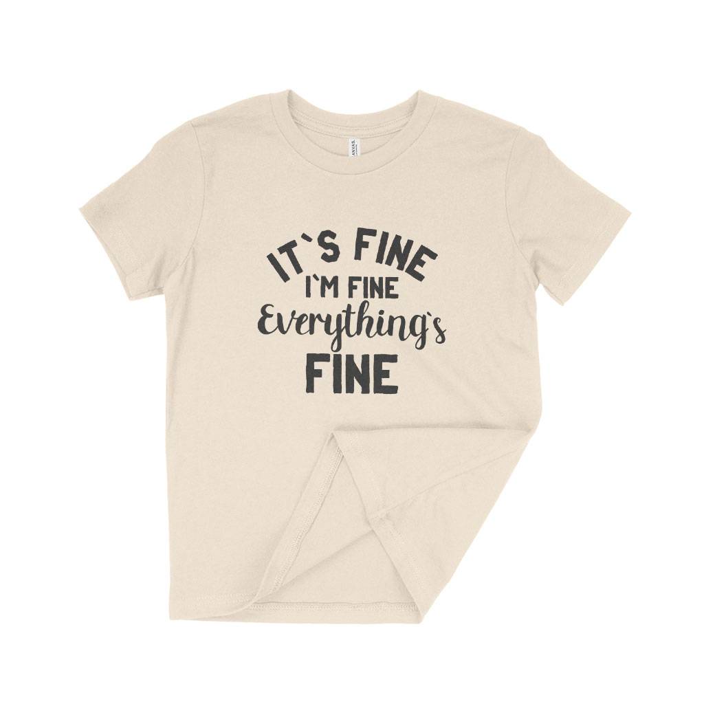 83181-1900e4.jpeg It's Fine Kids' Jersey T-Shirt Kids & Baby Kids' Clothing Color : White|Black|Natural|Columbia Blue|Heather Red|Pink|Mustard