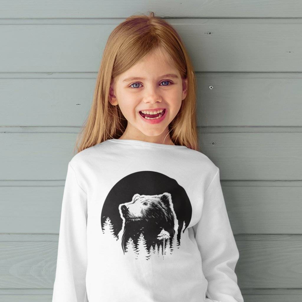 83219-3fc482.jpg Kids' Long Sleeve Bear T-Shirt Kids & Baby Kids' Clothing Color : White|Gray Triblend|Heather Yellow Gold