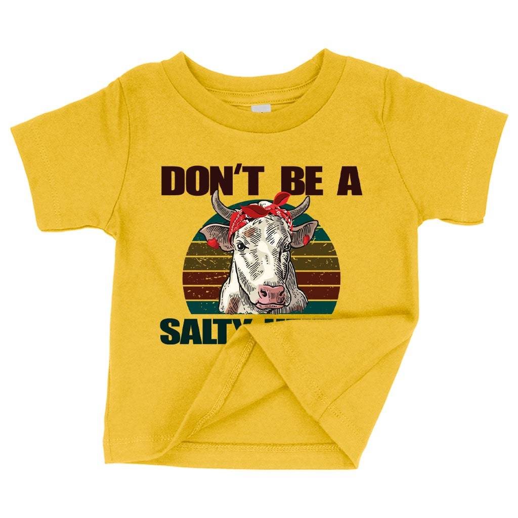 83329-2c1388.jpeg Baby Don’t Be a Salty Heifer T-Shirt - Cow T-Shirt Baby Clothing Kids & Baby Color : White|Yellow|Navy