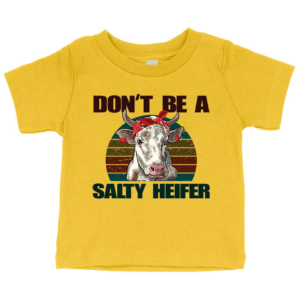 83329-ebe937.jpeg Baby Don’t Be a Salty Heifer T-Shirt - Cow T-Shirt Baby Clothing Kids & Baby Color : White|Yellow|Navy