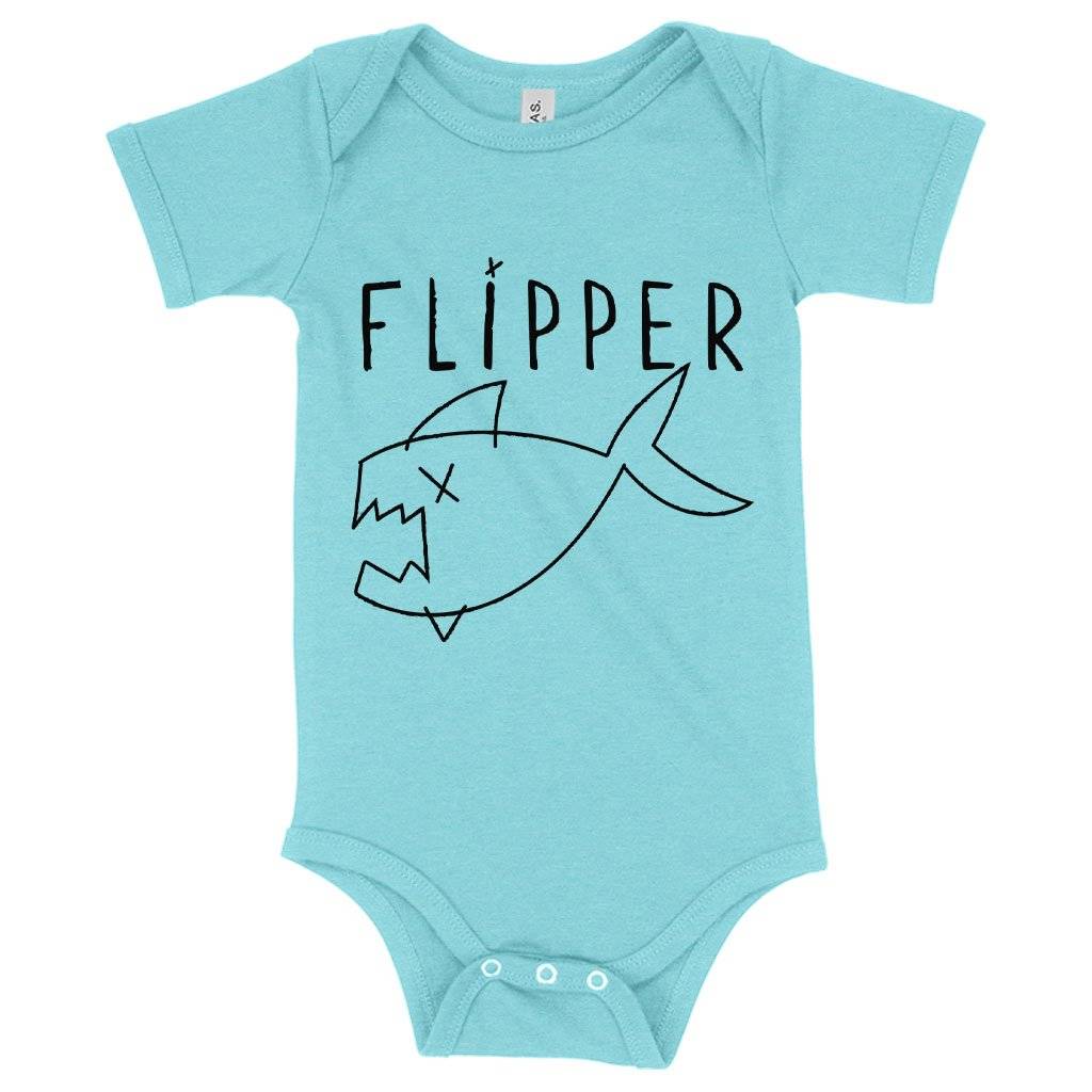 83330-47bdbe.jpeg Baby Flipper Onesie - Kurt Cobain Flipper Onesie Baby Clothing Kids & Baby Color : Gray Triblend|Peach Triblend|Ice Blue Triblend