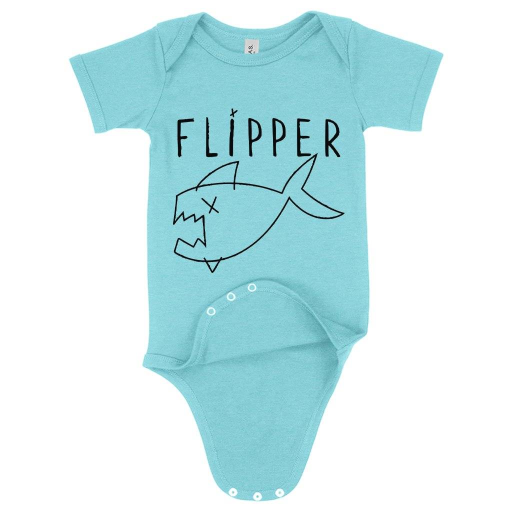 83330-617fdf.jpeg Baby Flipper Onesie - Kurt Cobain Flipper Onesie Baby Clothing Kids & Baby Color : Gray Triblend|Peach Triblend|Ice Blue Triblend